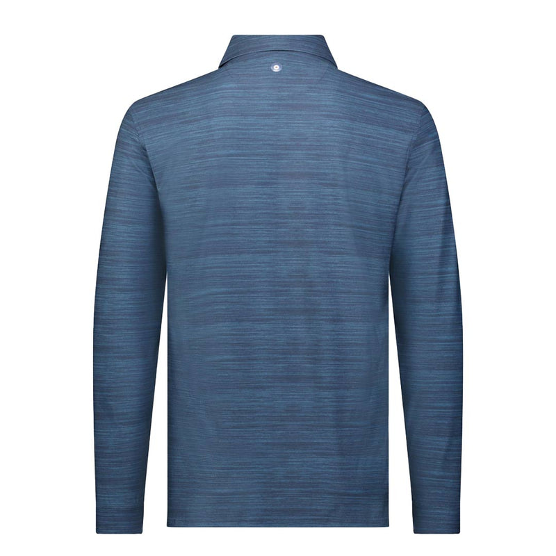 Ben Sherman - Men's Vertical Stripes Melange Long Sleeve Polo (624001420 SEA)