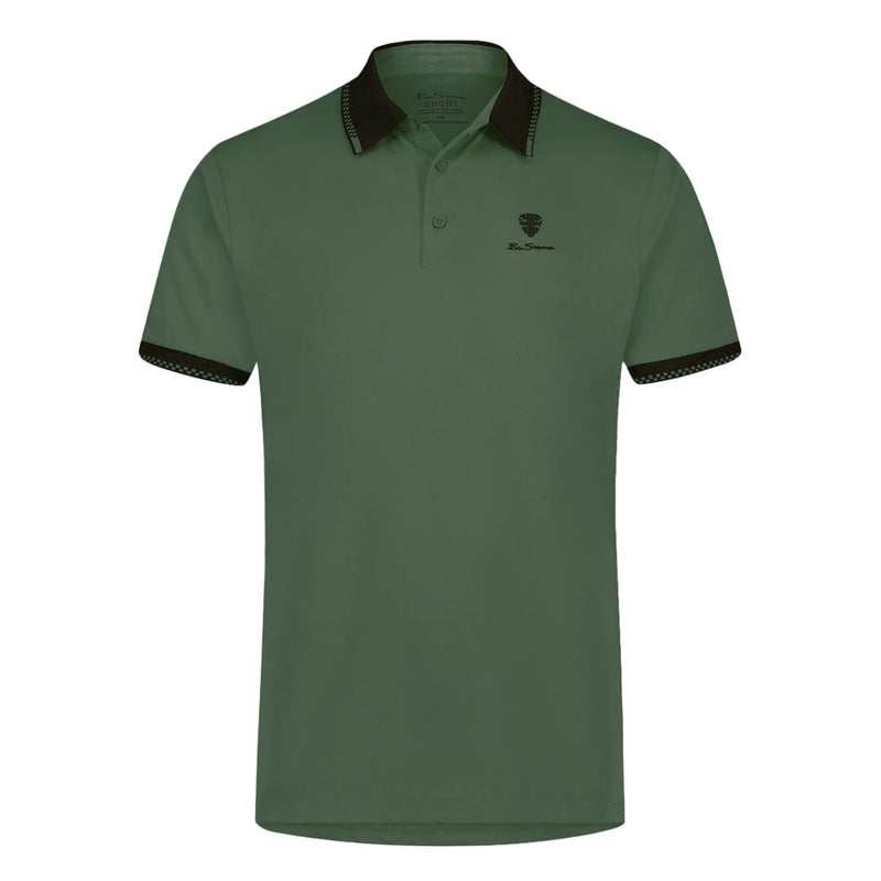 Ben Sherman - Men's Checker Rib Tech Pique Polo (624000542 OLI)