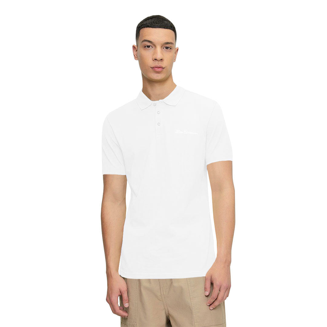 Ben Sherman - Men's Solid Air Pique Polo (G7222AAG WHT) – SVP Sports
