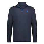 Ben Sherman - Men's Solid Pique 1/4 Zip Pullover (624002176 NVY)