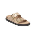 Birkenstock - Women's Arizona Droplet Buckle Natural Leather Patent Sandals (1029386)