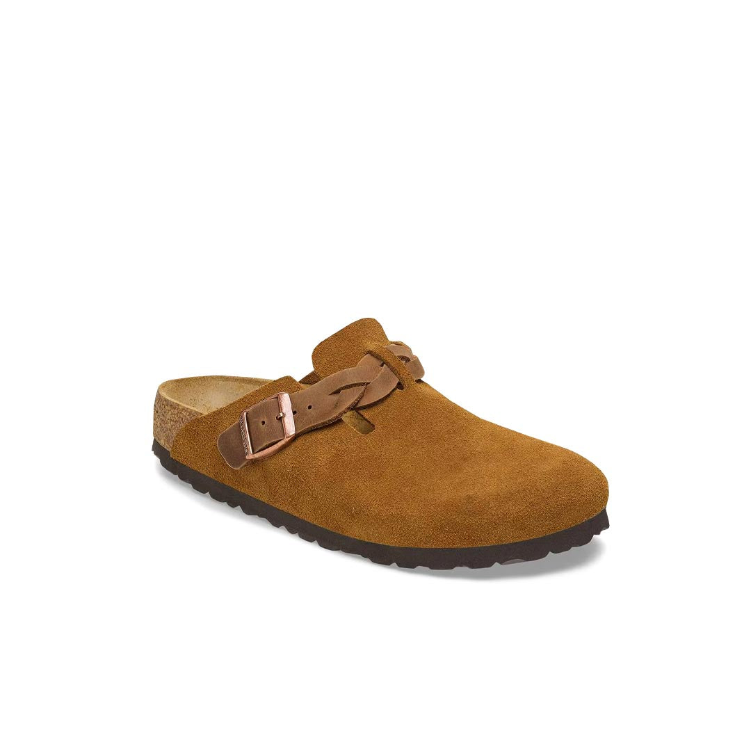 Birkenstock - Women's Boston Braided Suede Oiled Leather Clogs