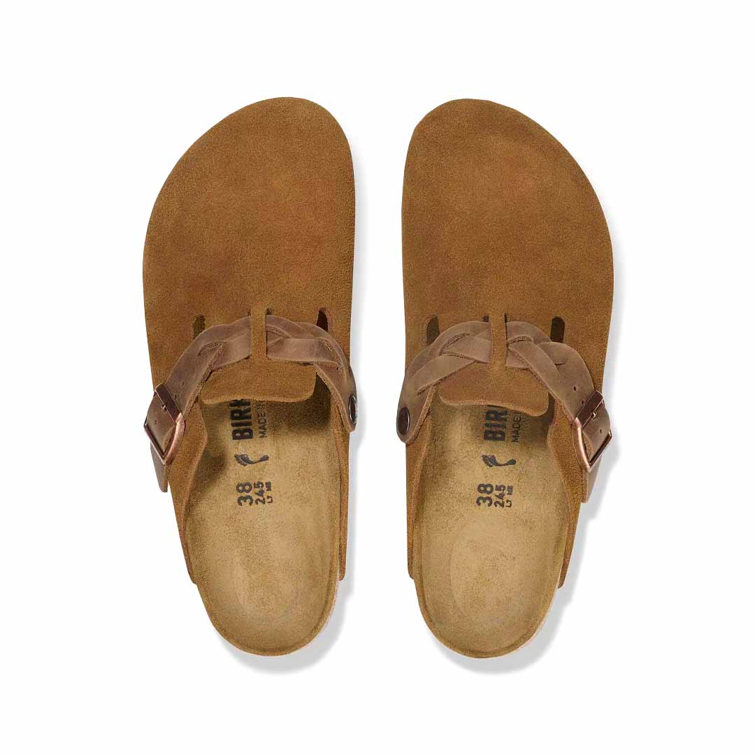 Birkenstock - Women's Boston Braided Suede Oiled Leather Clogs