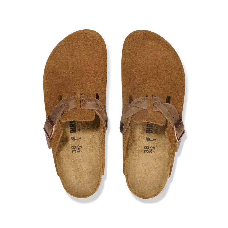 Birkenstock - Women's Boston Braided Suede Oiled Leather Clogs (Narrow) (1026713)