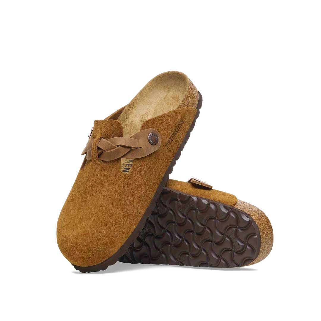 Birkenstock - Women's Boston Braided Suede Oiled Leather Clogs