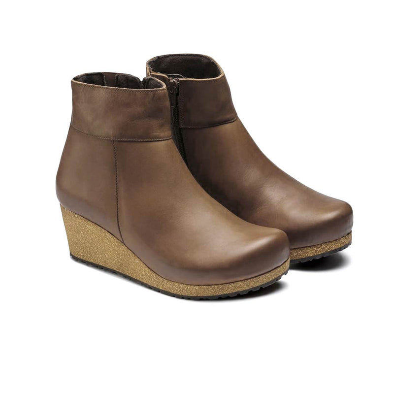 Birkenstock - Women's Ebba Cognac Wedge Ankle Boots (Narrow) (1017936)