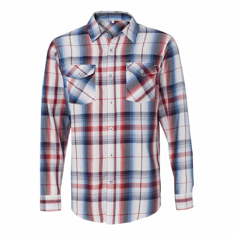 Burnside - Men's Plaid Shirt (8202 RED)