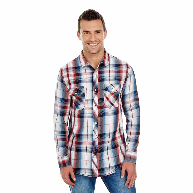 Burnside - Men's Plaid Shirt (8202 RED)