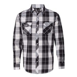 Burnside - Men's Plaid Shirt (8202 WHTBLK)