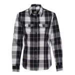 Burnside - Women's Long Sleeve Plaid Shirt (5222 WHTBLK)