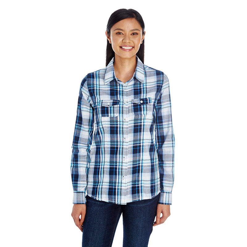 Burnside - Women's Plaid Shirt (5222 NVY)