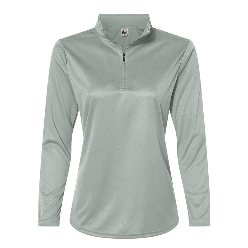 C2 Sport - Women's 1/4 Zip Long Sleeve Polo (5602 SLV)