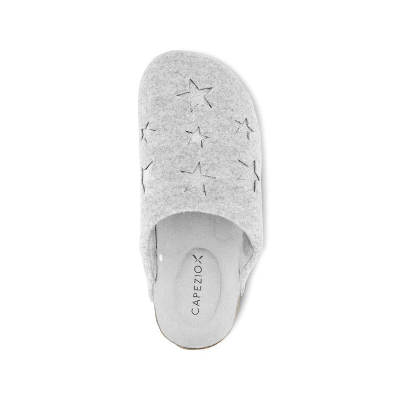 Capezio - Chaussons sabots en fausse laine pour femme (FLF1694ACZ GRY)
