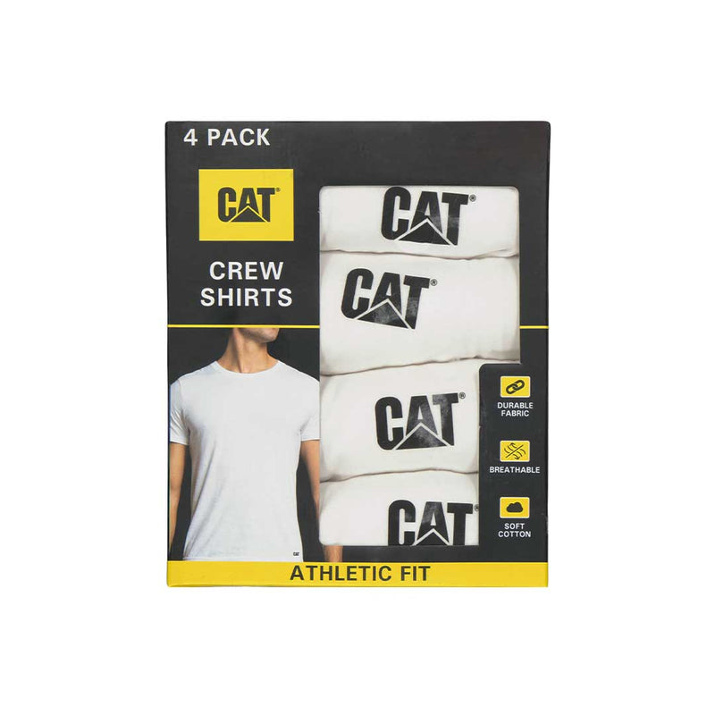 CAT - Men's 4 Pack Crew T-Shirt (43CT393525TA-WHT)