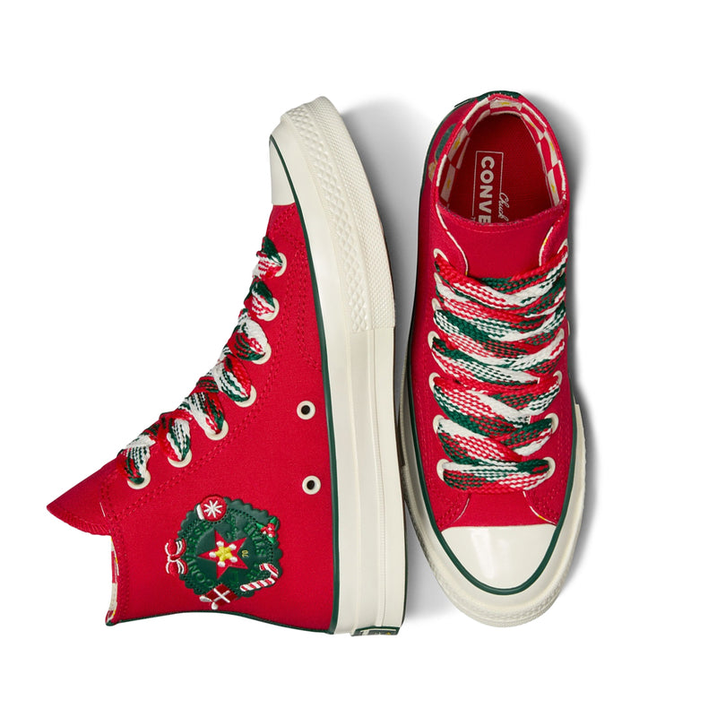 Converse -  Unisex Chuck 70 X-Mas Gingerbread & Knit Sock High Top Shoes (A12454C)