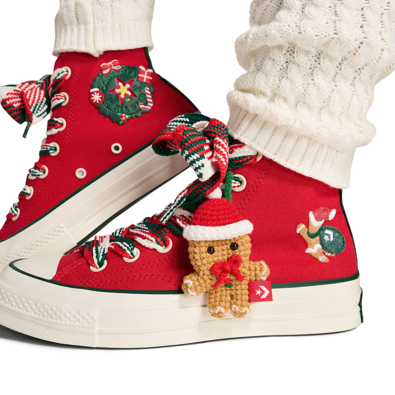 Converse -  Unisex Chuck 70 X-Mas Gingerbread & Knit Sock High Top Shoes (A12454C)