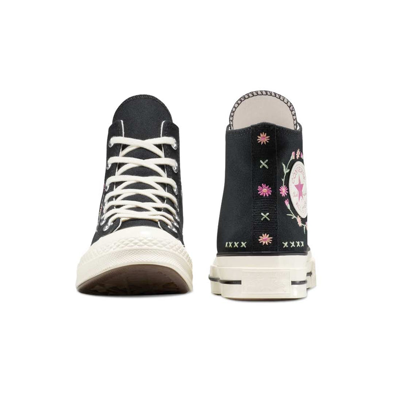 Converse - Unisex Chuck 70 Embroidered Flowers High Top Shoes (A15083C)