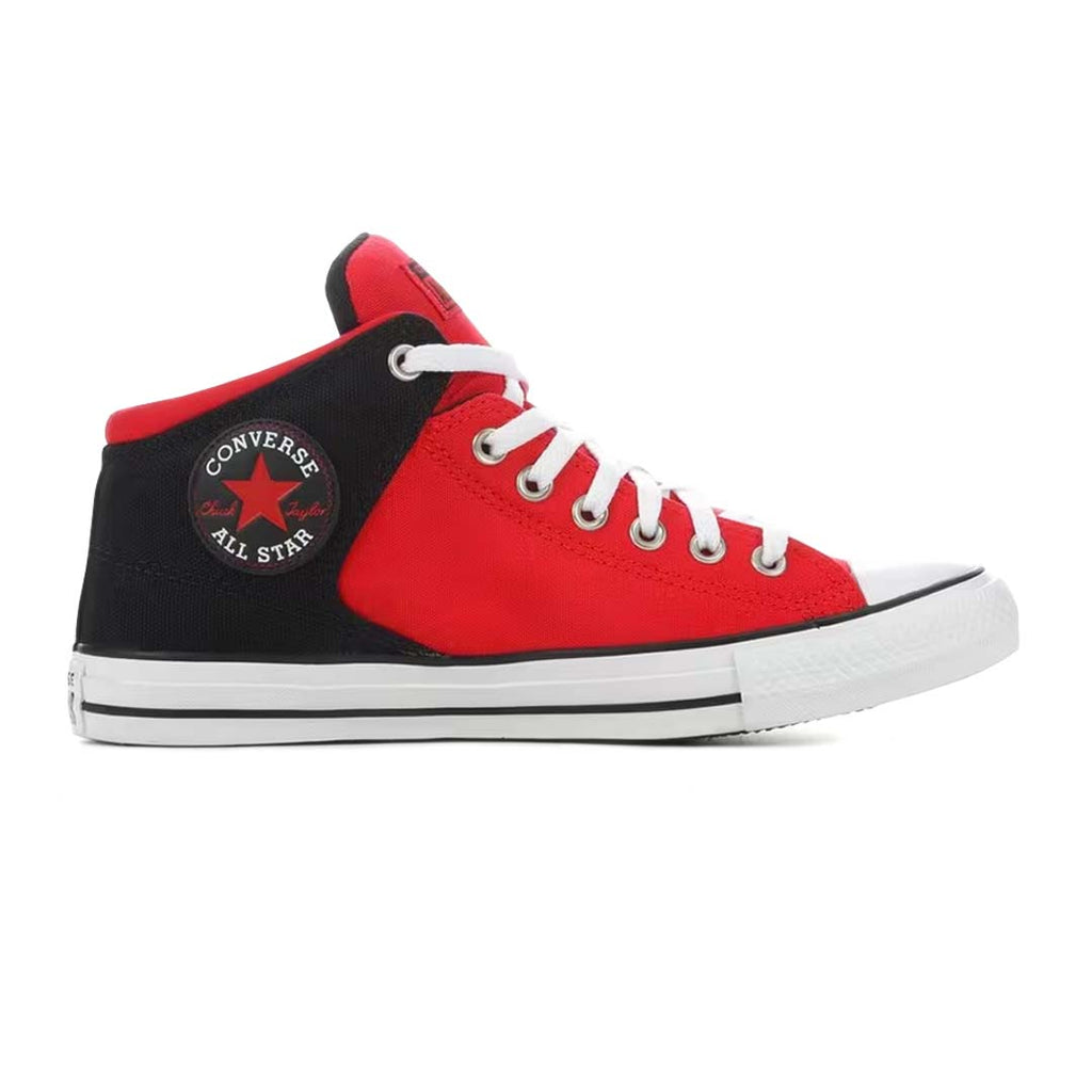Red converse hot sale mid tops