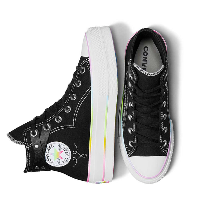 Converse - Chaussures montantes unisexes Chuck Taylor All Star Lift Platform Pride (A10218C)