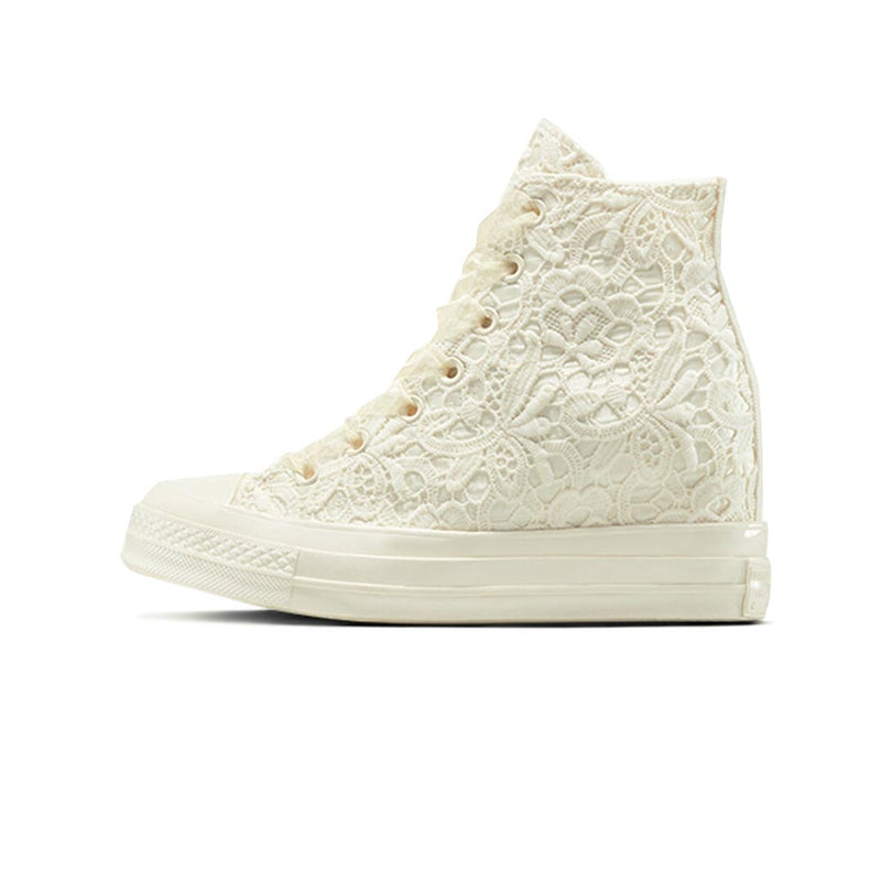 Converse - Women's Chuck 70 Wedge Platform Crocheted Satin High Top Shoes (A15086C)