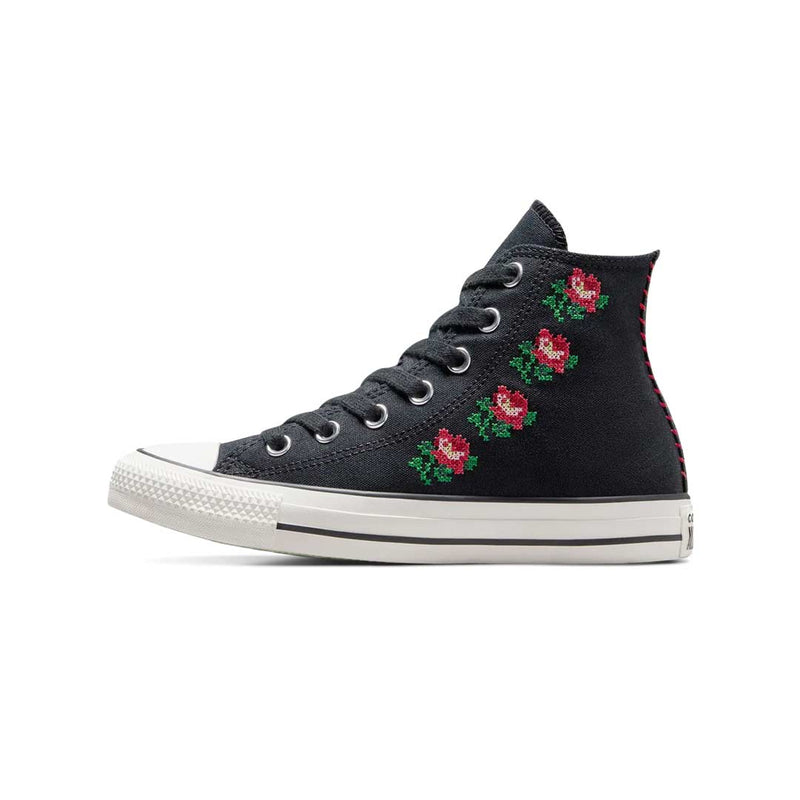 Converse With Roses Converse - Women's Chuck Taylor All Star Rose Cross Stitch High Top Sh ...