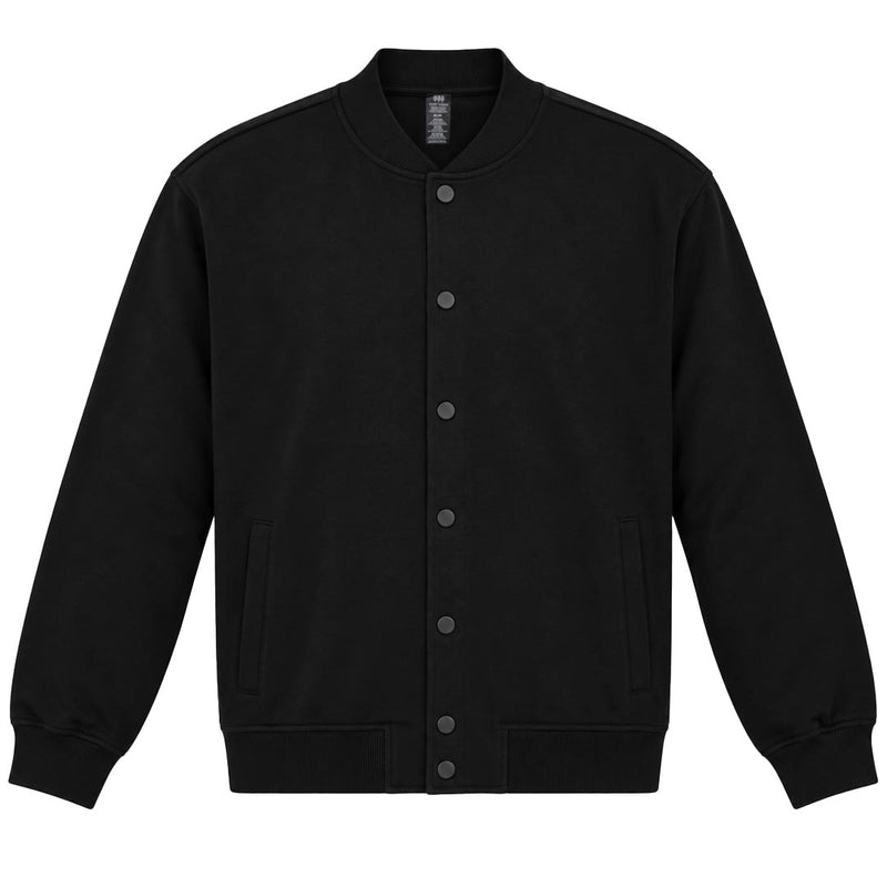 Cory Vines - Men's Fleece Quinn Snap Bomber Jacket (CVMA238 BLK)