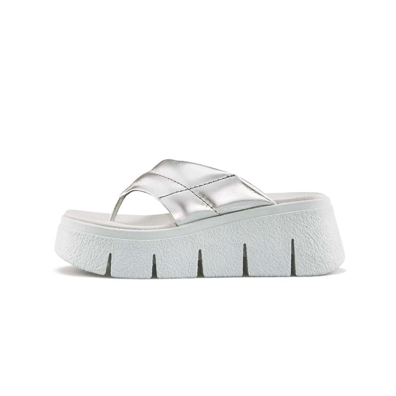 Cougar - Sandales compensées en cuir Abba Luxmotion pour femme (ABBA-SLV)