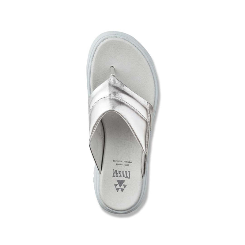 Cougar - Sandales compensées en cuir Abba Luxmotion pour femme (ABBA-SLV)