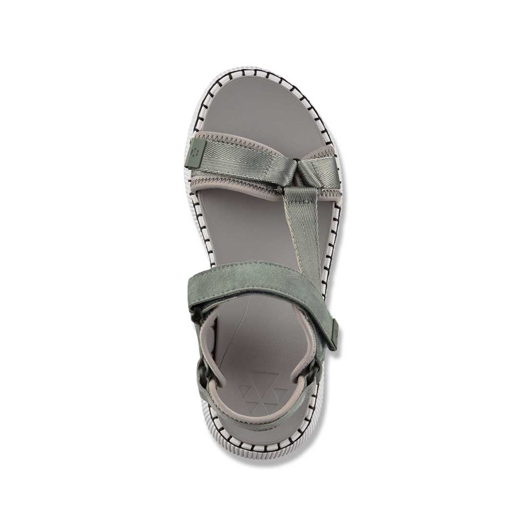 Cougar Women's NIFTY Leather Slide Sandals – Adjustable Hook-and-Loop, Pigskin Footbed, 1" Heel
