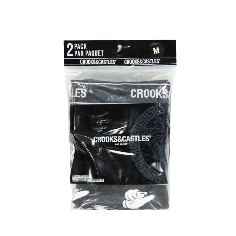Crooks & Castles - Men's 2 Pack Boxer Briefs (AC190902 BLK)