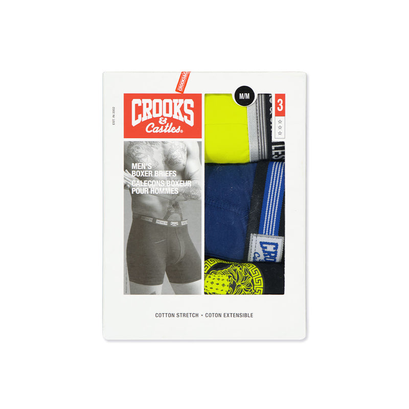 Crooks & Castles - Men's 3 Pack Boxer Brief (UMCC037-ESB)