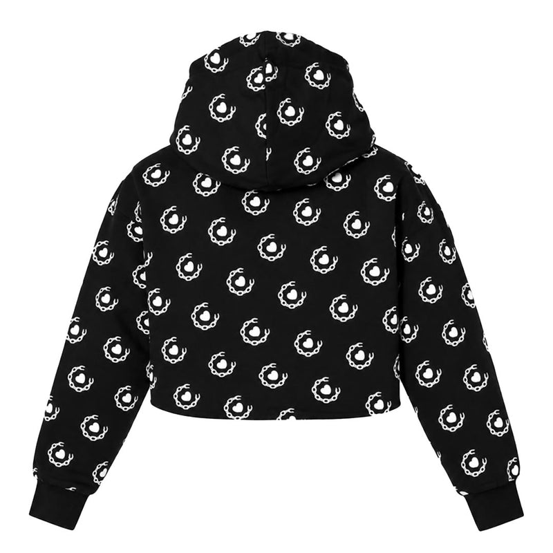 Crooks & Castles - Women's Crop Graphic Hoodie (QSL190102 BLK)