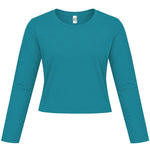 Crooks & Castles - Women's Long Sleeve Crop T-Shirt (LLCR001 HARBLU)