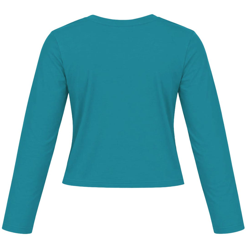 Crooks & Castles - Women's Long Sleeve Crop T-Shirt (LLCR001 HARBLU)