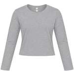 Crooks & Castles - Women's Long Sleeve Crop T-Shirt (LLCR001 HTHRGRY)