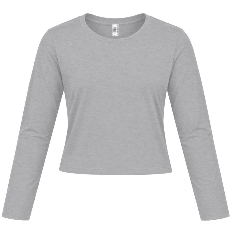 Crooks & Castles - Women's Long Sleeve Crop T-Shirt (LLCR001 HTHRGRY)