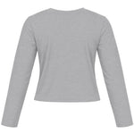 Crooks & Castles - Women's Long Sleeve Crop T-Shirt (LLCR001 HTHRGRY)