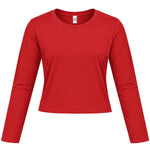 Crooks & Castles - Women's Long Sleeve Crop T-Shirt (LLCR001 RED)