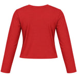 Crooks & Castles - Women's Long Sleeve Crop T-Shirt (LLCR001 RED)