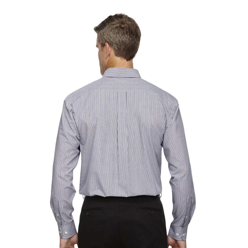 Devon & Jones - Men's Crown Collection Banker Stripe Woven Dress Shirt (D645 54)