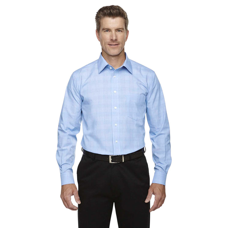 Devon & Jones - Men's Crown Collection Glen Plaid Woven Dress Shirt (DG520 85)