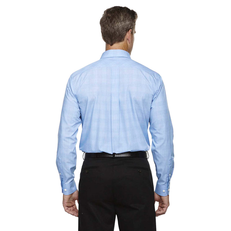 Devon & Jones - Men's Crown Collection Glen Plaid Woven Dress Shirt (DG520 85)