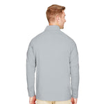 Devon & Jones - Men's Crownlux Performance Micro-Stripe Quarter Zip Pullover (DG480 BLK)