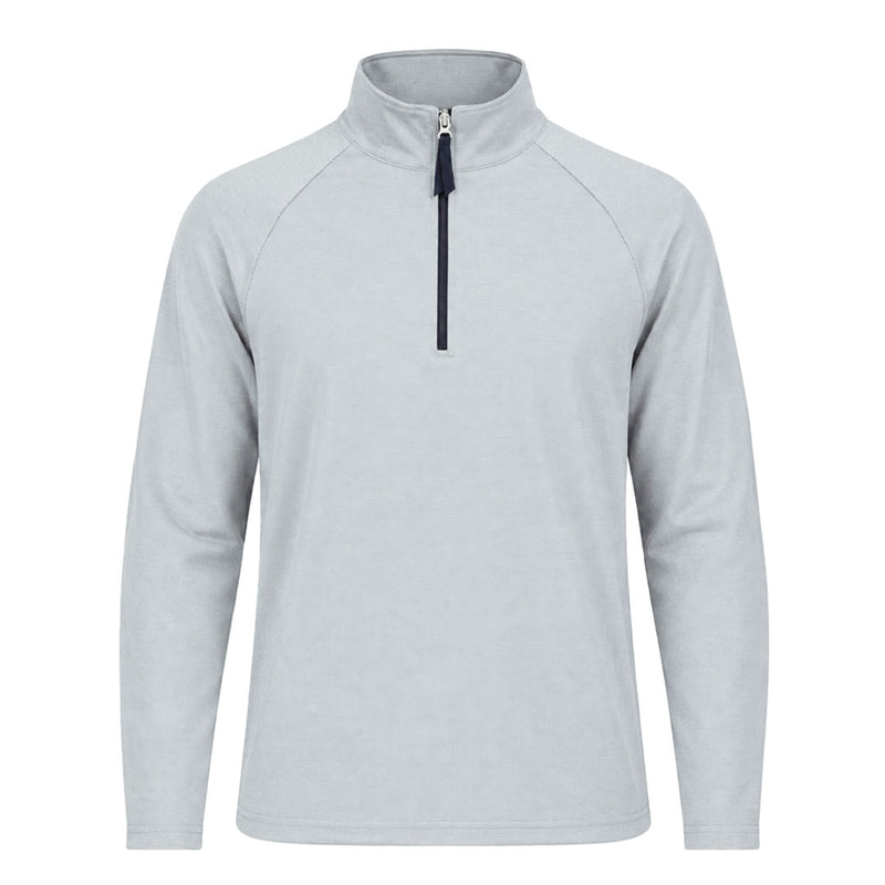 Devon & Jones - Men's Crownlux Performance Micro-Stripe Quarter Zip Pullover (DG480 NVY)