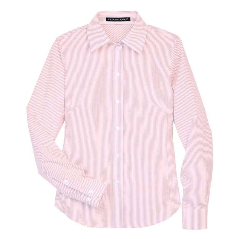 Devon & Jones - Women's Crown Collection Banker Stripe Woven Dress Shirt (D645W 01)