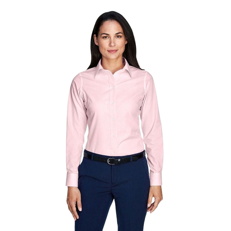 Devon & Jones - Women's Crown Collection Banker Stripe Woven Dress Shirt (D645W 01)