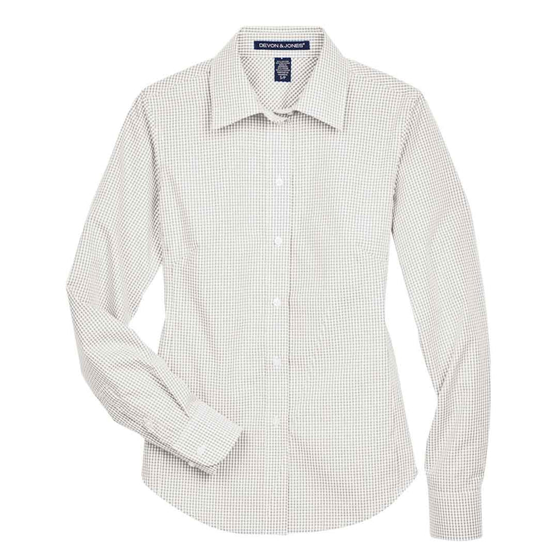 Devon & Jones - Women's Crown Collection Gingham Check Woven Dress Shirt (D640W 19)