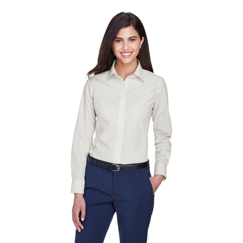 Devon & Jones - Women's Crown Collection Gingham Check Woven Dress Shirt (D640W 19)