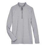 Devon & Jones - Women's Crownlux Performance Micro-Stripe Quarter Zip Pullover (DG480W BLK)