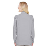 Devon & Jones - Women's Crownlux Performance Micro-Stripe Quarter Zip Pullover (DG480W BLK)